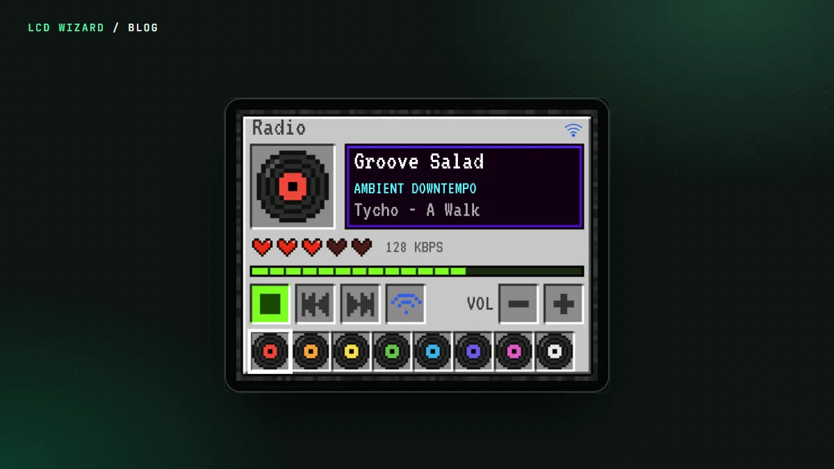 The Blocky Pixel Radio design for the Cheap Yellow Display