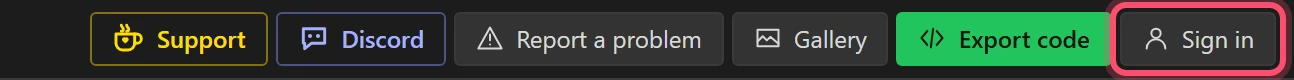 Sign in, at the right-hand end of the title bar.