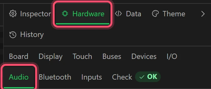 Hardware, then Audio.