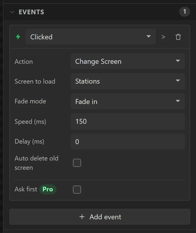 The tooltip opens the station list.