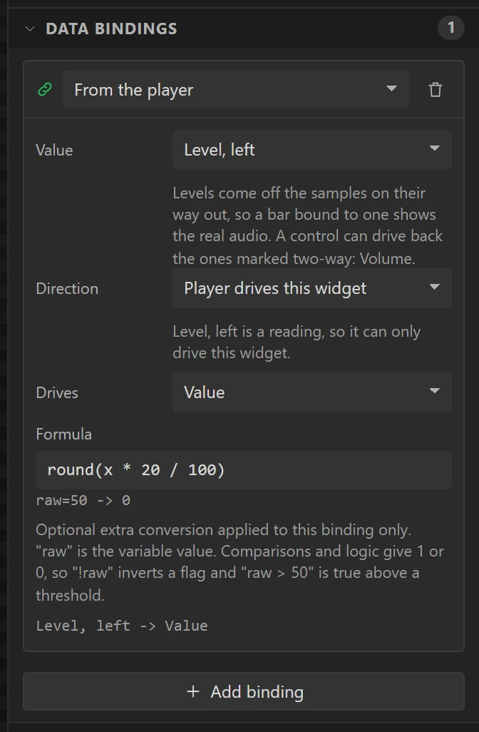 The level from the player, brought to twenty steps.