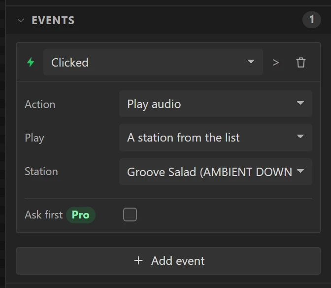 The first disc plays the first station.
