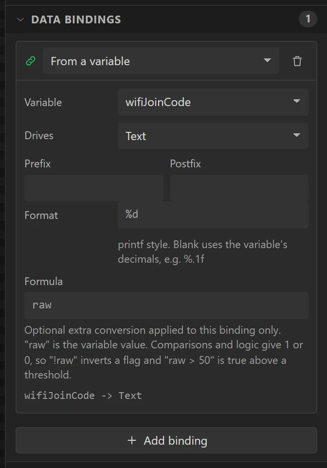The QR code, bound to the code a phone scans.