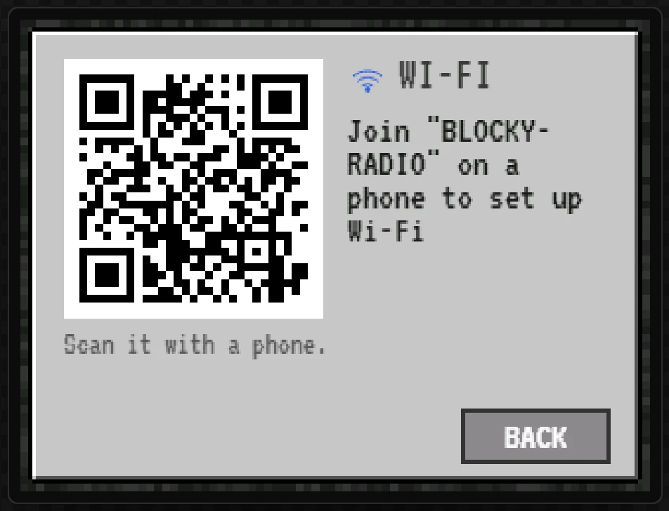 The Join screen: the code to scan, the mark and what to do next.