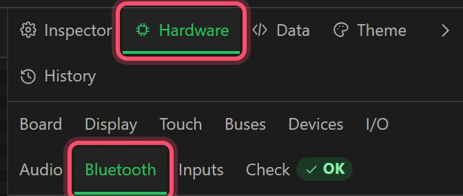 Hardware, then Bluetooth.