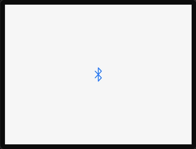 A dropped Bluetooth LE icon: a small blue Bluetooth mark.