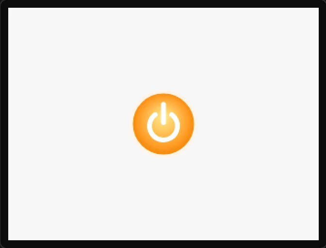 Preview: the same key lit orange with a glow.
