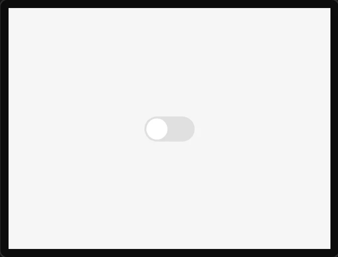 A dropped Switch: a small grey track with a white knob on the left.