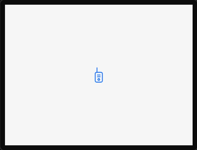A dropped Two-way radio: a small blue handset icon.