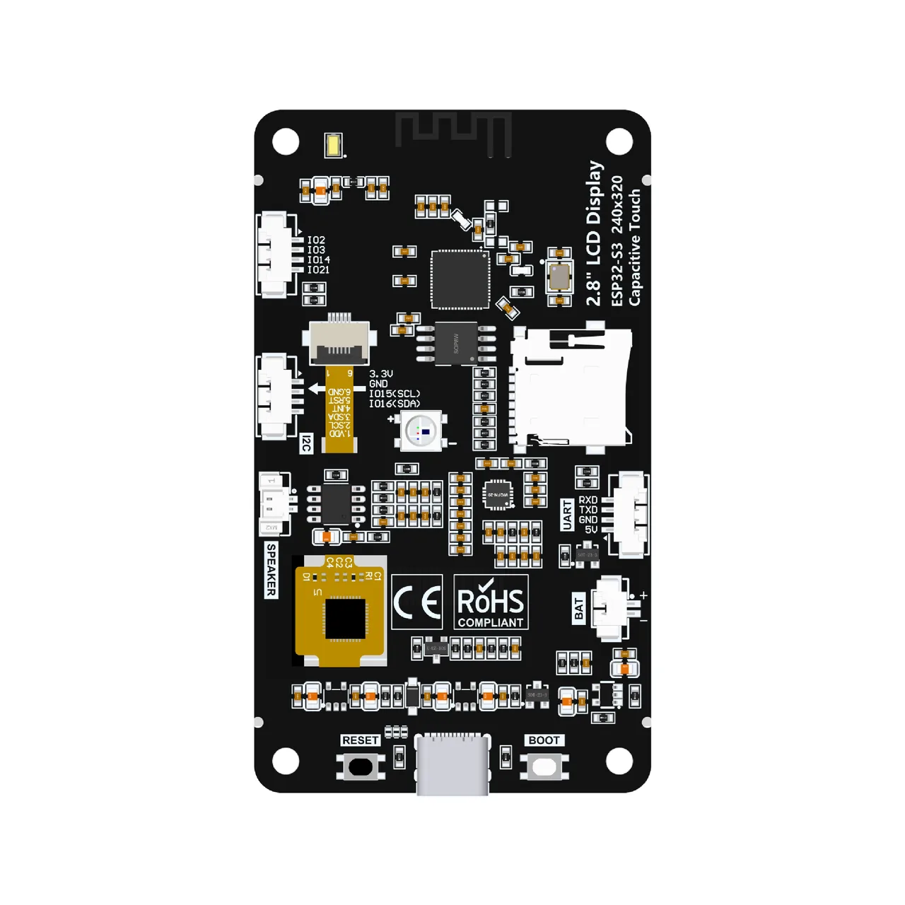 The LCDWIKI 2.8" ESP32-S3 board