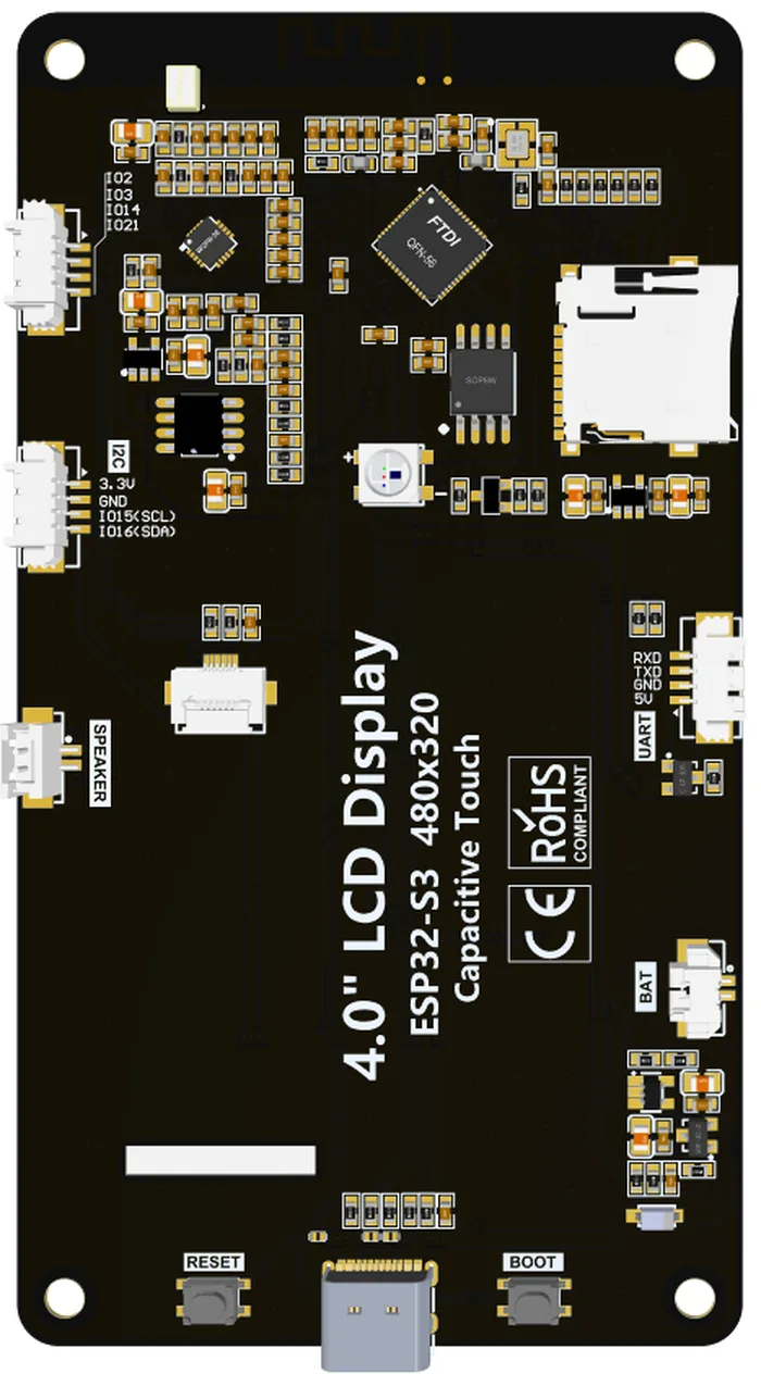 The LCDWIKI 4.0" ESP32-S3 board