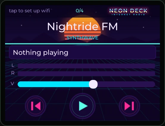 NEON DECK, a gallery design for the LCDWIKI 2.8" ESP32-32E (E32R28T)